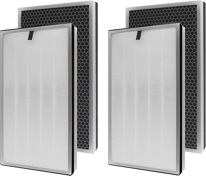 112 Replacement Filter Compatible with MA Series 112 V2.0 Air Purifier, 3-in-1 H13 Filtration True HEPA Activated Carbon Filter, (4 Pack)