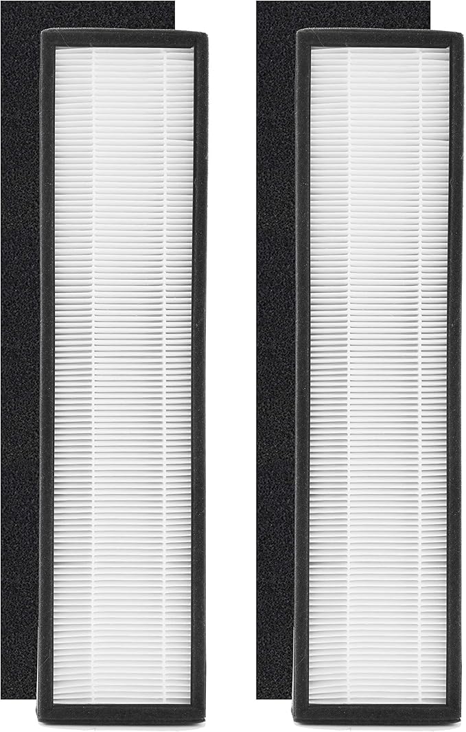 True HEPA E Size Replacement Filter,Compatible with Idylis FIL-GG-125 & IAP-GG-125,AC5250PT Replacement Filters Fit for Germ Guardian Air Purifier FLT5000 AC5000 Series Filter C,2 HEPA+2 Pre-filters