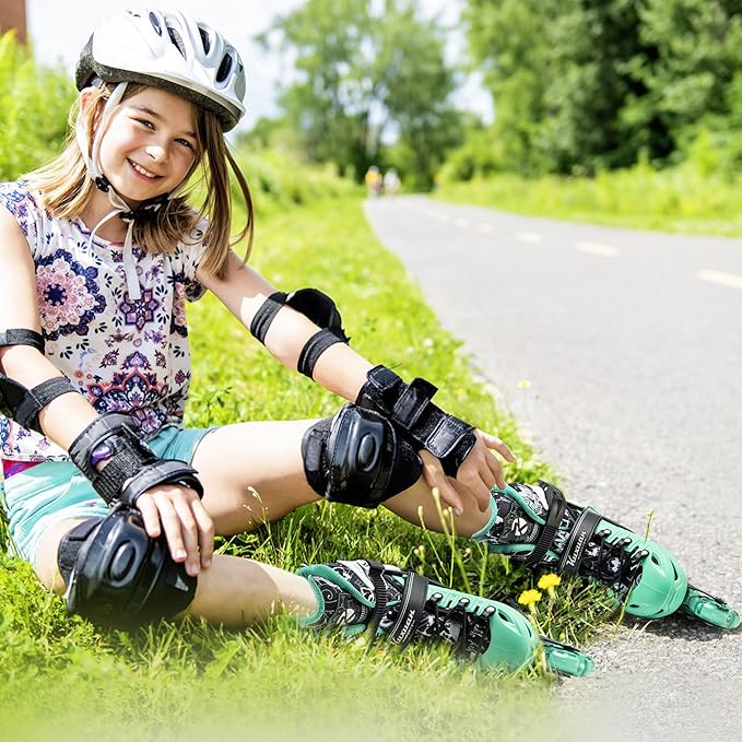 Inline Skates for Kids and Adult, Adjustable Fun Illuminating Skates for Girls, Boys, Women and Men Outdoor and Indoor, Beginner-FlexoryFit