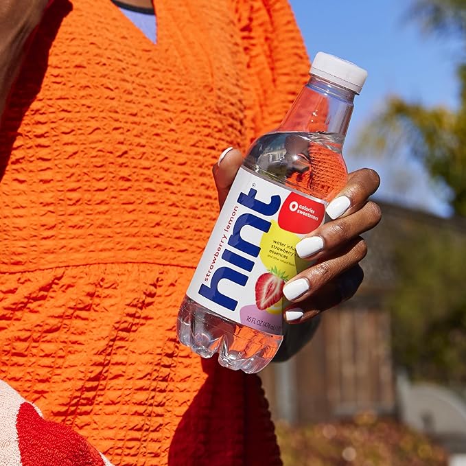 Hint Fruit-Infused Bottled Water, 4-Flavor Red Variety Pack - Sugar Free Flavored Water with Zero Calories, Natural Fruit Essences, and No Artificial Sweeteners - 16 Fl Oz (Pack of 12)-FlexoryFit