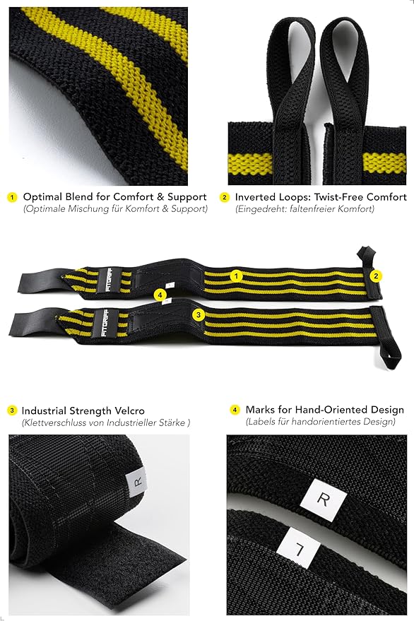 Fitgriff® Lifting Straps & Wrist Wraps (Bundle) Superior Support for Weightlifting & Gym Workouts - for Men and Women-FlexoryFit