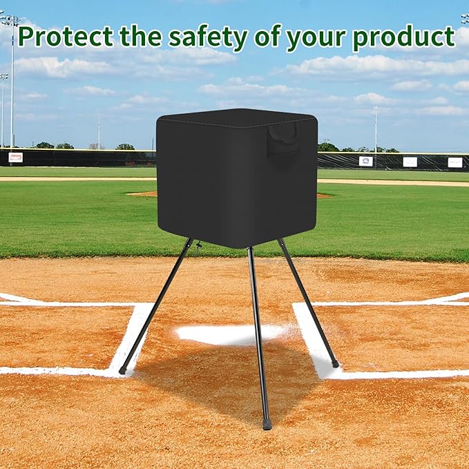 Pitching Machines Cover - Waterproof 600D Oxford Fabric, Dustproof, Resistant, Sunproof Hack Attack Pitching Machine Cover for Baseball/Softball All-Weather Protection