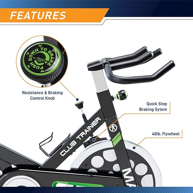 MARCY Club Revolution Bike Cycle Trainer for Cardio Exercise XJ-3220 Black-FlexoryFit
