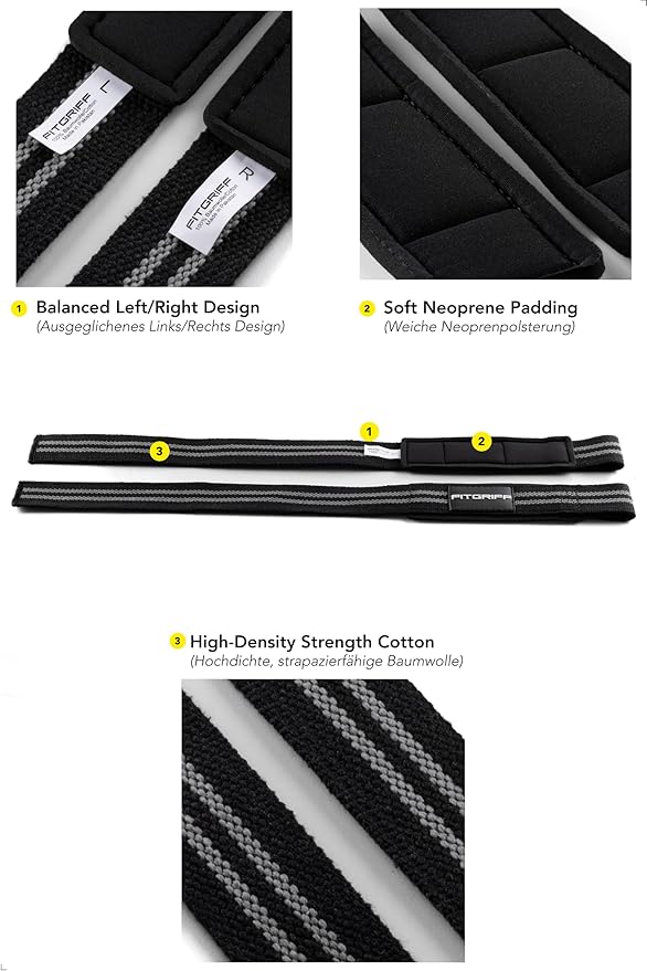 Fitgriff® Lifting Straps & Wrist Wraps (Bundle) Superior Support for Weightlifting & Gym Workouts - for Men and Women-FlexoryFit