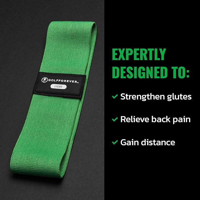 GolfForever Mini Bands Proven by Golfer Scottie Scheffler | Golf Training Premium Fitness Bands | Premium Golf Training Aid to Improve Strength Flexibility & Swing Posture | 3 Resistance Levels | 3pcs-FlexoryFit