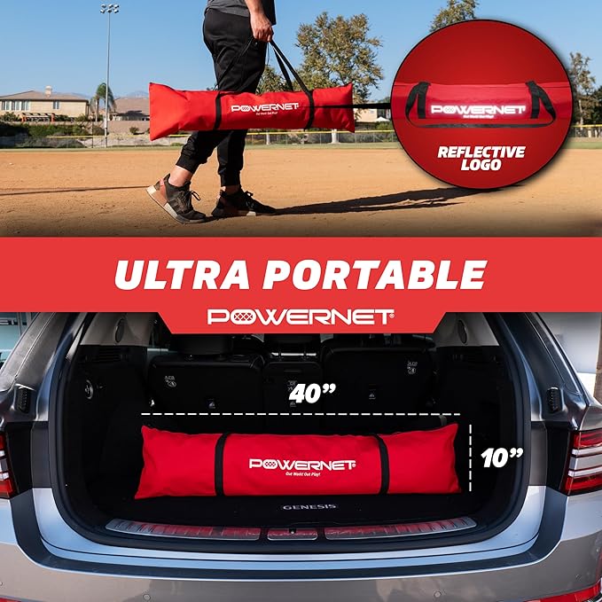PowerNet Pitching Bundle, Baseball Net with Pitch Perfect Targets & Strike Zone Attachment, Weighted Ball, Softball Baseball Training Equipment to Increase Pitching Accuracy, 3 Net Sizes-FlexoryFit