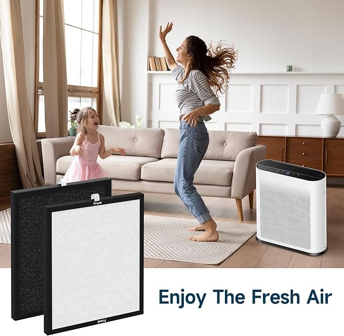 TL2867 Replacement HEPA Filter Compatible with MOOKA TL2867 Air Cleaner Purifier, 2 Packs