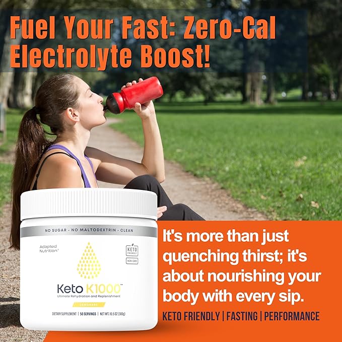 Hi-Lyte Keto K1000 Electrolyte Powder | Lemonade | Hydration Supplement Drink Mix | Boost Energy & Beat Leg Cramps | No Sugar, No Maltodextrin | 50 Servings-FlexoryFit