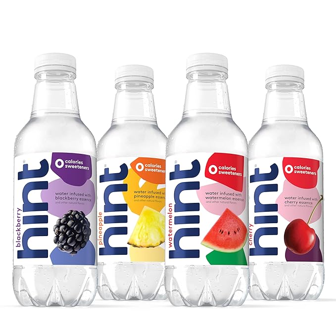Hint Fruit-Infused Bottled Water, Best Sellers Variety Pack - Sugar Free Flavored Water with Zero Calories, Natural Fruit Essences, and No Artificial Sweeteners - 16 Fl Oz (Pack of 12)-FlexoryFit