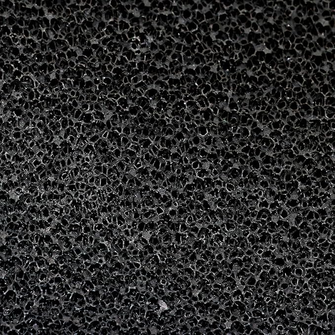 Cut to Fit Activated Carbon Media Pad, Pre Filter Carbon Sponge for Aquarium, Fish Tank, Pond, Reef Canister (9.8 x 9.8 x 0.4 inch 3pcs)