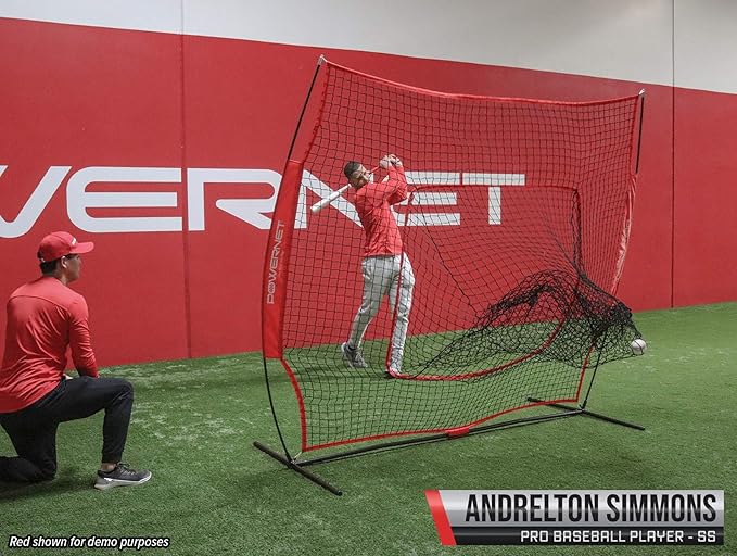 PowerNet Baseball Softball Practice Net 7x7 with Baseball Accessories for Practice Pitching, Batting & Fielding, Ball Caddy, Weighted Baseballs, Tee