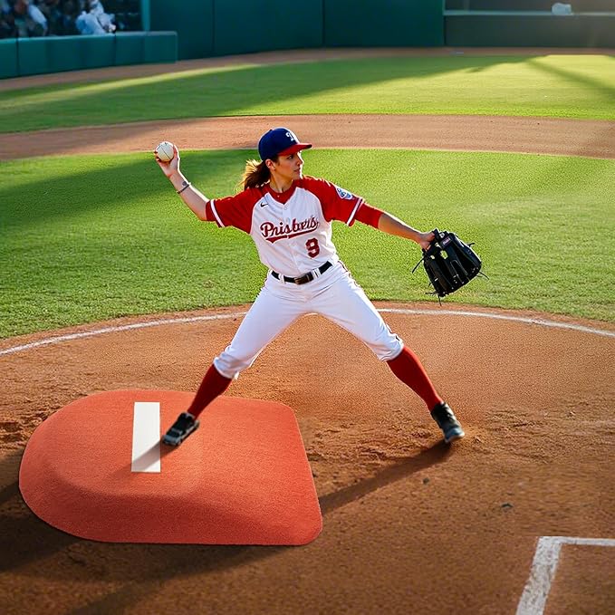VEVOR Pitching Mound, Baseball Game Mound, Indoor/Outdoor Pitching Practice and Training Equipment, Softball Pitching Aids with Antifade Turf and Pitching Rubber