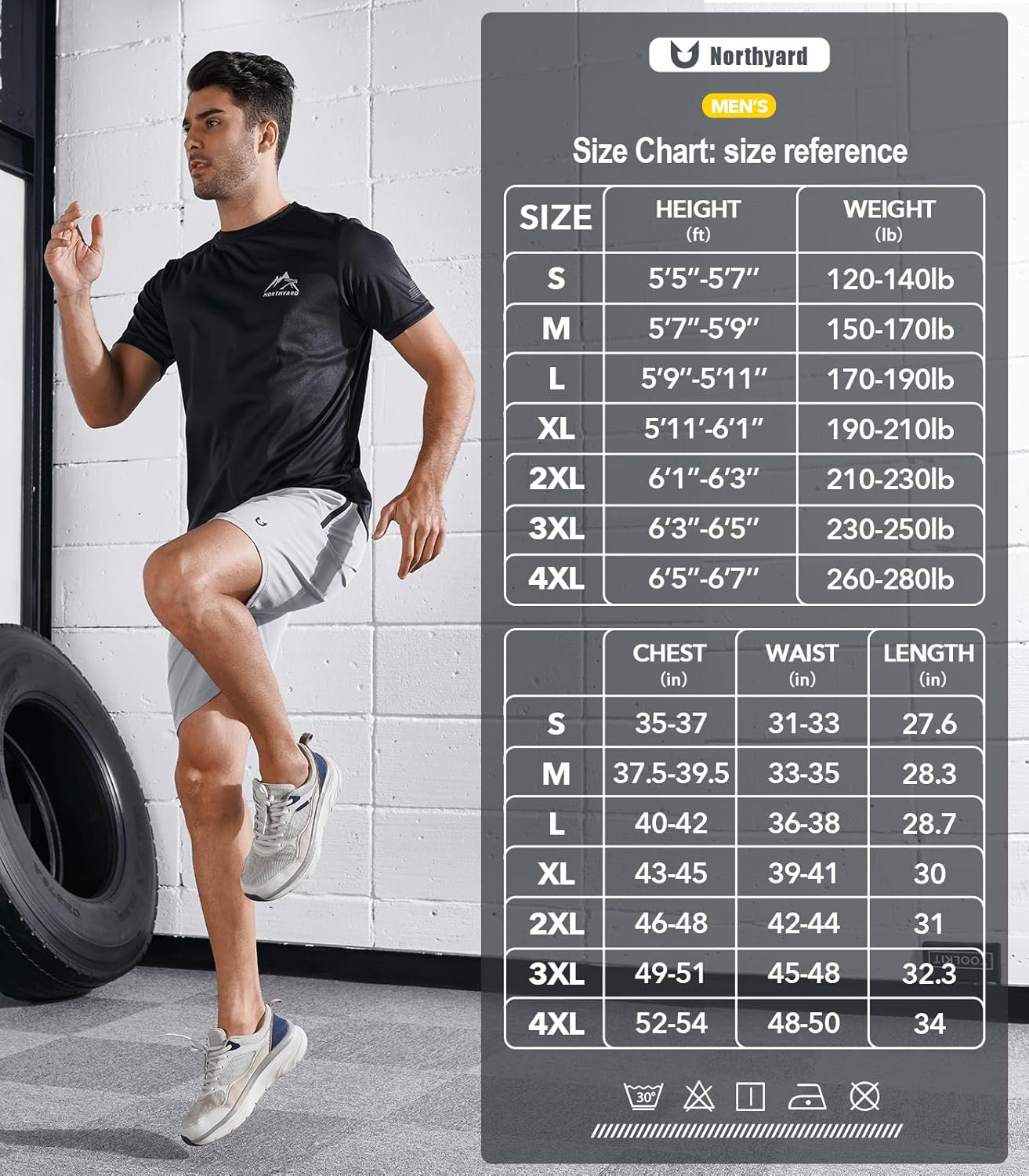 NORTHYARD Men's UPF 50+ Sun Protection Shirts Swim SPF UV Quick Dry Short Sleeve T-Shirts for Athletic Fishing Rash Guard