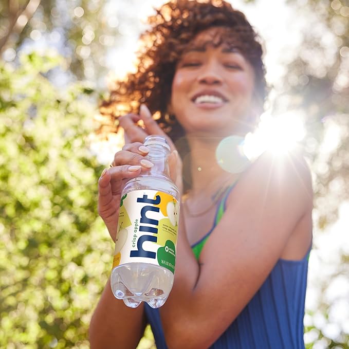 Hint Fruit-Infused Bottled Water, Crisp Apple - Sugar Free Flavored Water with Zero Calories, Naturally Flavored, and No Artificial Sweeteners - 16 Fl Oz (Pack of 12)-FlexoryFit