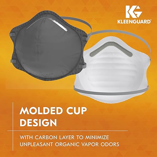 Kleenguard™ 3300 Series OV N95 Particulate Respirator (54629), RA3316 Molded Cup Style, NIOSH-Approved, Regular Fit, Grey (20 Respirators/Box)-FlexoryFit