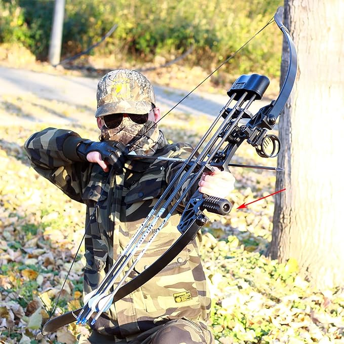 SOPOGER Archery Compound Bow Stabilizer Bow Riser Extension Dampener Target Quick Disconnect Silencers Stabilizer for Recurve Bow Hunting Shooting-FlexoryFit