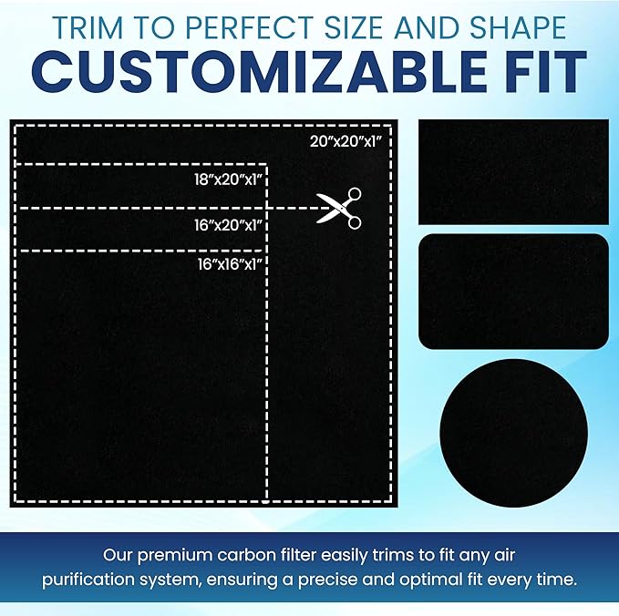 Replacement Pre-Filter Compatible with Honeywell 50250 Air Purifier – Fits Models Using True HEPA Filters – Activated Carbon and Zeolite for Odor Control (1 Pack)