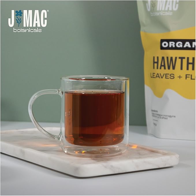 J MAC BOTANICALS Organic Hawthorn Leaf and Flower (16 oz) Dried Hawthorne leaves-FlexoryFit