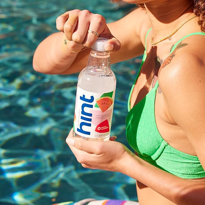 Hint Fruit-Infused Bottled Water, Watermelon - Sugar Free Flavored Water with Zero Calories, Naturally Flavored, and No Artificial Sweeteners - 16 Fl Oz (Pack of 12)-FlexoryFit