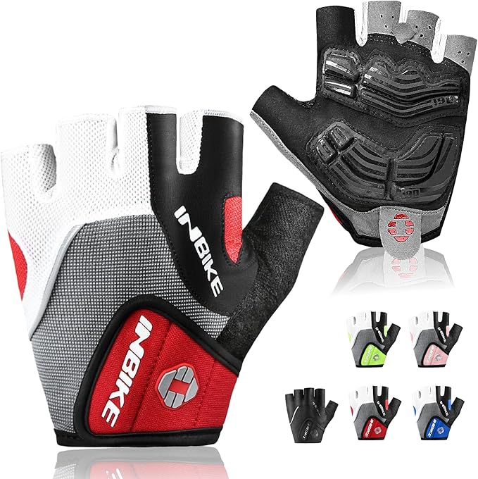 INBIKE 5mm Padded Half Finger Bike Bicycle Cycling Gloves-FlexoryFit