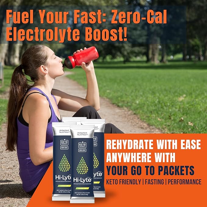 Hi-Lyte Pro Hydration Packets - 16 Individual Drink Packets | Lemon Lime | Flavored Electrolyte Powder | Sugar-Free, Zero Carb, Zero Calorie-FlexoryFit
