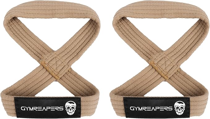 Gymreapers Figure 8 Lifting Straps For Deadlift, Powerlifting, Strongman, & Cross Training Strong Weightlifting Wrist Straps For Men, Women-FlexoryFit