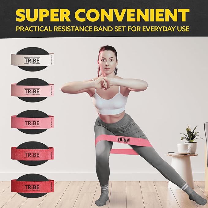 Fabric Resistance Bands for Working Out - Booty Bands for Women and Men - Exercise Bands Resistance Bands Set - Workout Bands Resistance Bands for Legs - Fitness Bands-FlexoryFit