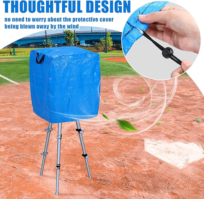 Pitching Machines Cover for Most Softball/Baseball Pitching Machine, Provide All-Weather Protection. (23.6" L X 23.6" W X 31.5" H)