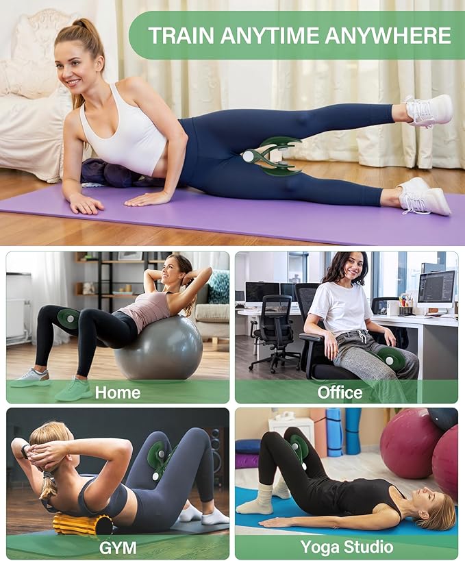 Hip Trainer Kegel Exerciser, Pelvic Floor Trainer, Kegel Trainer for Postpartum Rehabilitation, Trimmer Inner Thigh, Thigh Toner Workout-FlexoryFit