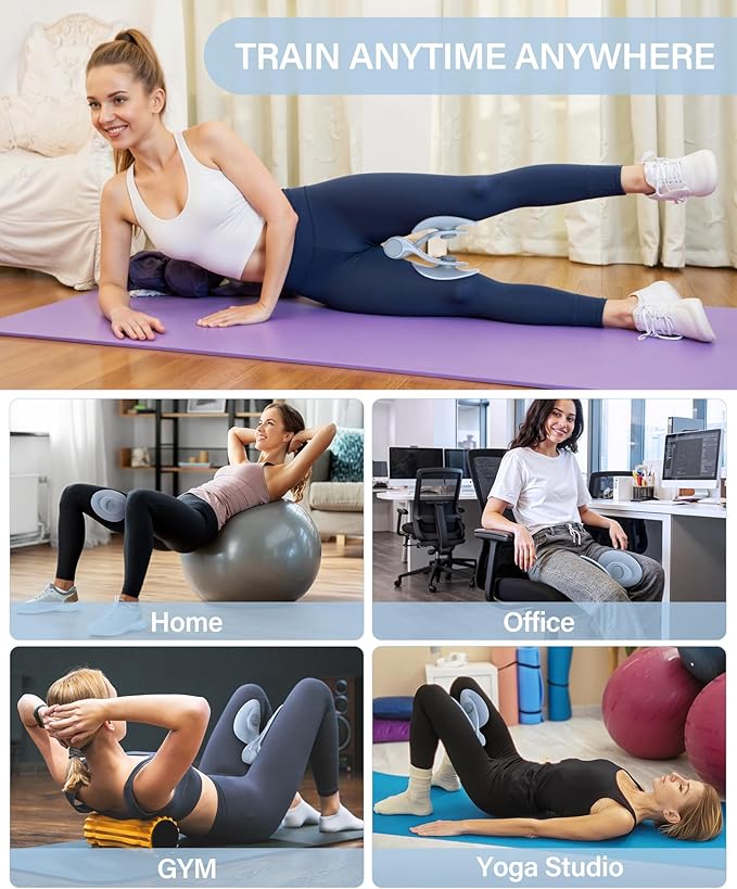 Hip Trainer Kegel Exerciser, Pelvic Floor Trainer, Kegel Trainer for Postpartum Rehabilitation, Trimmer Inner Thigh, Thigh Toner Workout-FlexoryFit