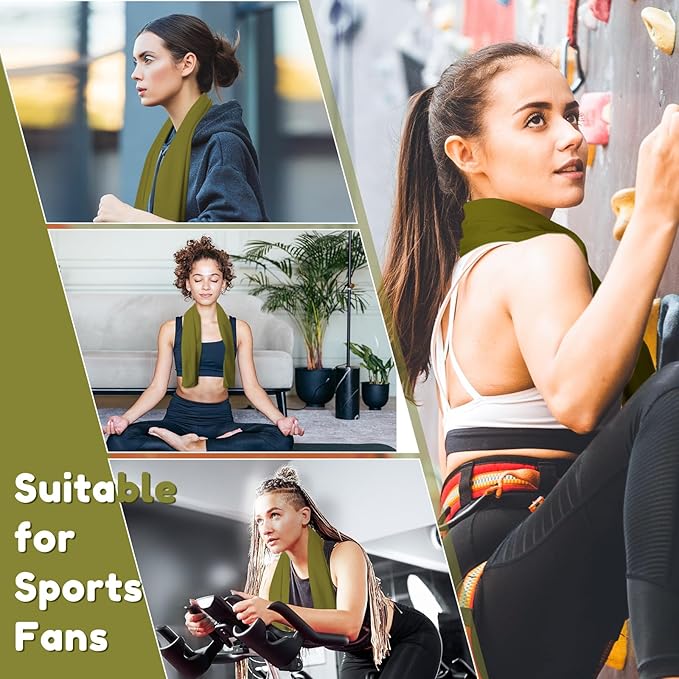 Honoson Cooling Towel Bulk - Neck & Face Cool Chilly Towels Microfiber Breathable Sport Sweat Rag for Gym, Yoga, Travel, Camping, Running, Outdoor-FlexoryFit