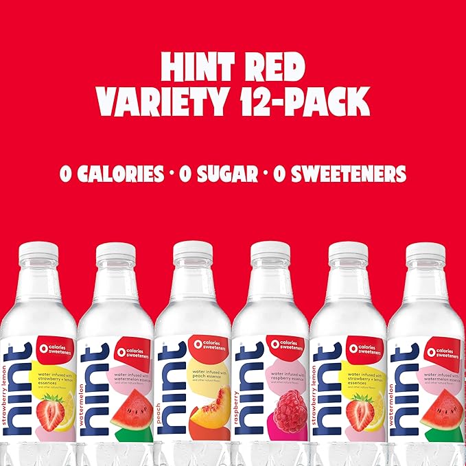 Hint Fruit-Infused Bottled Water Bundle, Best Sellers Variety Pack - Sugar Free Flavored Water with Zero Calories, Natural Fruit Essences, and No Artificial Sweeteners - 16 Fl Oz (Pack of 24)-FlexoryFit