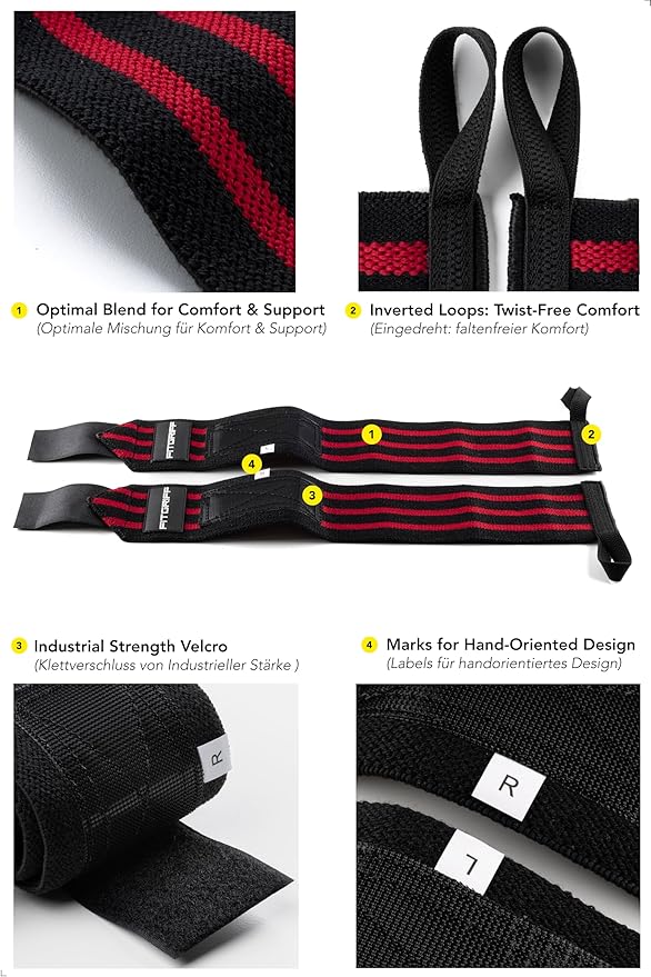 Fitgriff® Lifting Straps & Wrist Wraps (Bundle) Superior Support for Weightlifting & Gym Workouts - for Men and Women-FlexoryFit