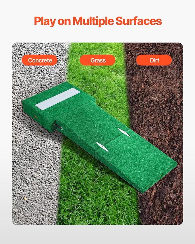 VEVOR Pitching Mound, Baseball Game Mound, Indoor/Outdoor Pitching Practice and Training Equipment, Softball Pitching Aids with Antifade Turf and Pitching Rubber