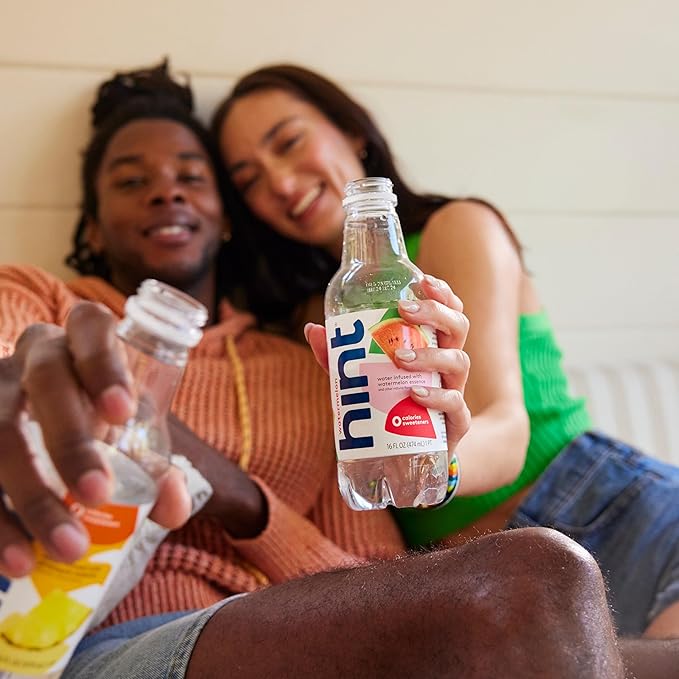 Hint Fruit-Infused Bottled Water, Strawberry Kiwi - Sugar Free Flavored Water with Zero Calories, Naturally Flavored, and No Artificial Sweeteners - 16 Fl Oz (Pack of 12)-FlexoryFit