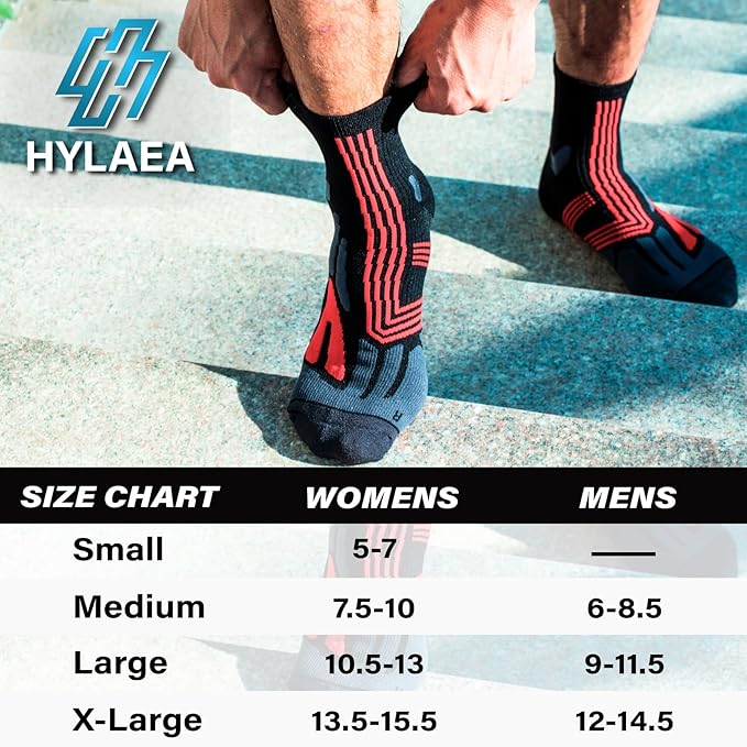 Hylaea Quarter Athletic Running Socks No Blister, Cushion Moisture Wicking Socks for Cycling Sport-FlexoryFit