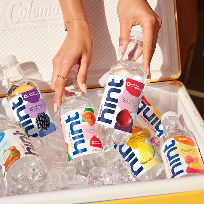 Hint Fruit-Infused Bottled Water Bundle, Best Sellers Variety Pack - Sugar Free Flavored Water with Zero Calories, Natural Fruit Essences, and No Artificial Sweeteners - 16 Fl Oz (Pack of 24)-FlexoryFit