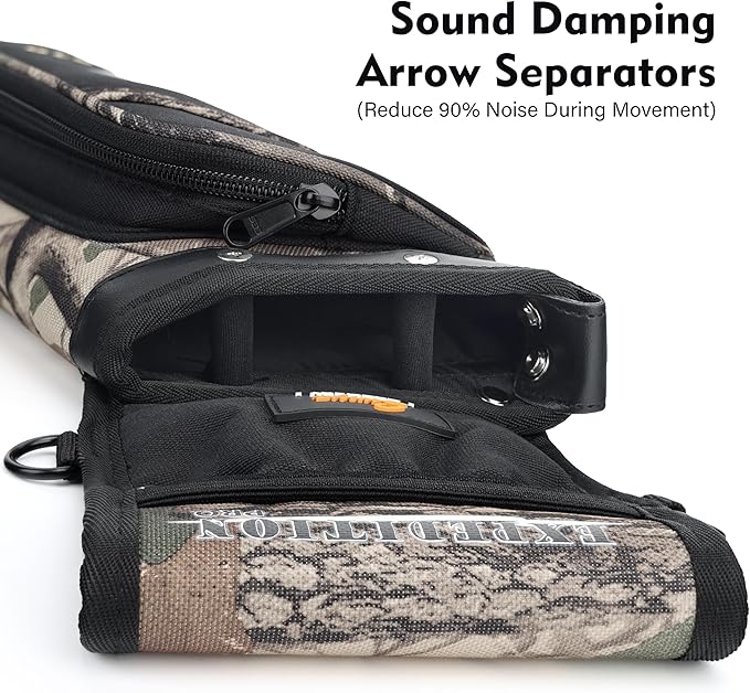 SUNYA X510 Field & Competition Hip Arrow Quiver | 3-Slot Noise-Free Archery Quiver with Sturdy Storage System (42x18cm)