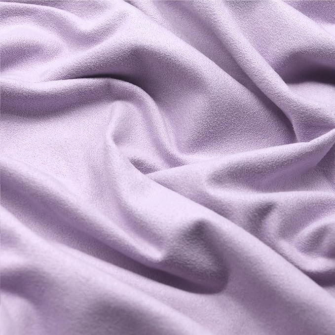 Eunzel 2 Pack Hot Yoga Hand Towel, Super Absorbent Suede Sweat Towel for Hot Yoga, Pilates and Workout 16" x 26.5",Taro Purple-FlexoryFit