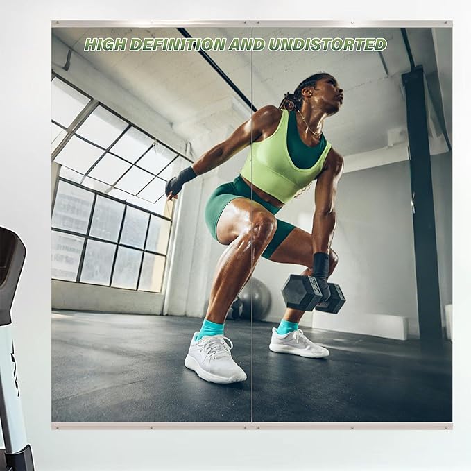 ROOMTEC Workout Mirrors for Home Gym 72"x36"-2PCS, Large Wall Mirror Full Length for Fitness, Yoga, Big Wall Mounted Frameless Glass Mirror for Garage, Dance Studio, Bedroom-FlexoryFit