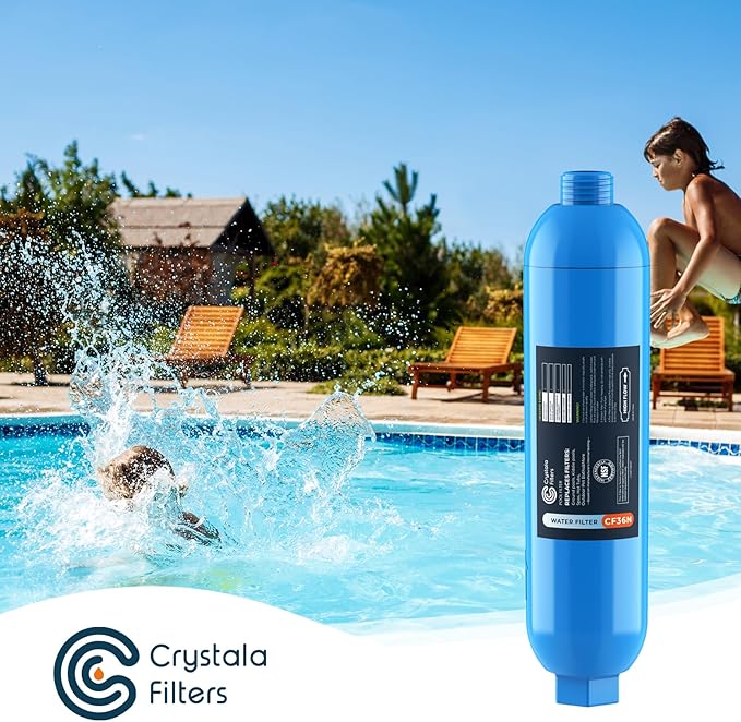 Crystala Garden Hose End Pre-Filter for Swimming Pool, Hot Tubs, Spa, Inflatable Pool, Ponds, Greatly Reduces Bad Taste, Odors, Chlorin and Sediment, up to 8,000 Gallons, 1 Pack
