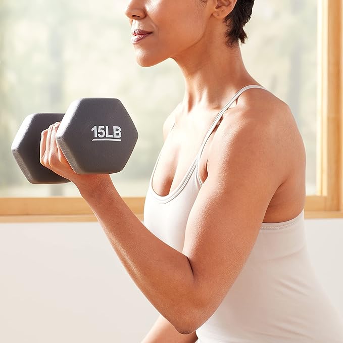 Amazon Basics Neoprene Dumbbell Hand Weights for Exercise and Muscle Toning-FlexoryFit