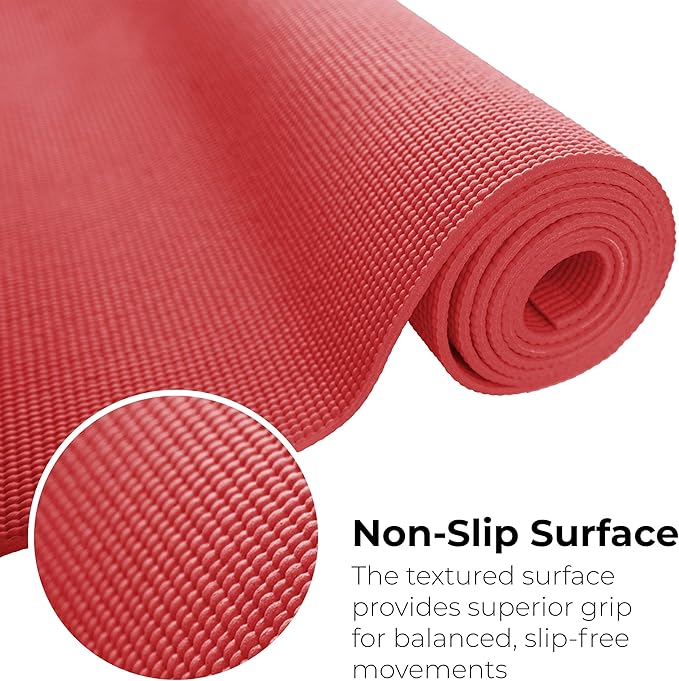 Hello Fit 10-Pack Yoga Mat, 68" x 24" Non Slip Exercise Mat, 4mm Thick Gym Mat for Fitness and Stretching, Bulk Non Toxic Yoga Mats for Schools and Studios-FlexoryFit