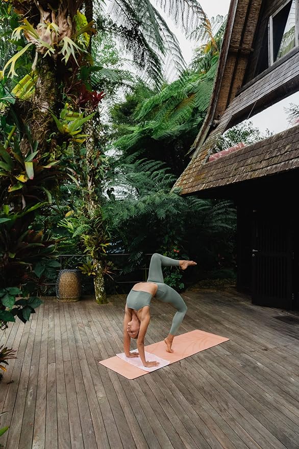 Yoga Design LAB | The Hand Towel | Premium Non Slip Hand Towel | Designed in Bali | Colorful Eco Printed + Quick Dry + Soft | Hot Yoga, Bikram, Ashtanga, Sport, Barre, Travel (Pearl)-FlexoryFit