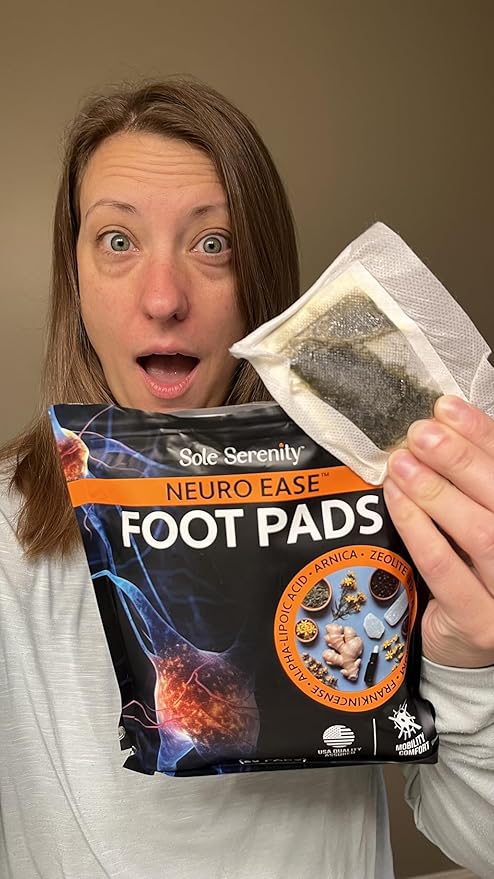 Sole Serenity NeuroEase Foot Pads for Occasional Nerve Discomfort in Hands and Feet - B12, Alpha Lipoic Acid, Magnesium, Frankincense and Zeolite for Relaxation, Back, Hand, Leg and Foot Comfort