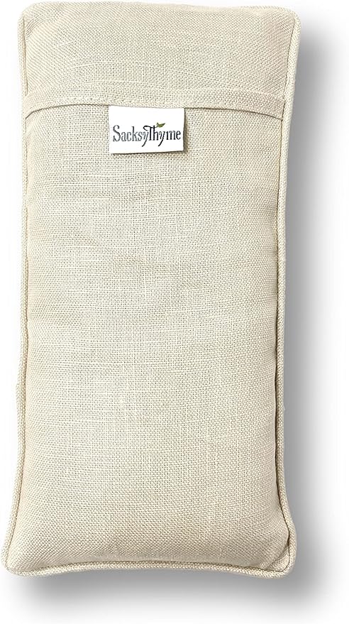 Organic Linen Eye Pillow - Lavender & Flaxseed for Relaxation, Yoga, Stress Relief - Microwavable Heating Pad & Cool Compress - Made in USA - Gifts for Meditation-FlexoryFit