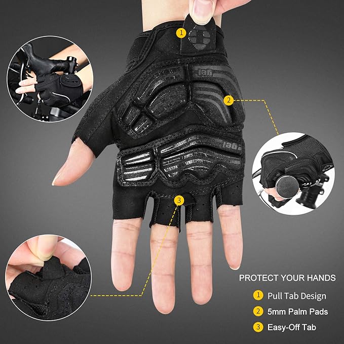 INBIKE 5mm Padded Half Finger Bike Bicycle Cycling Gloves-FlexoryFit