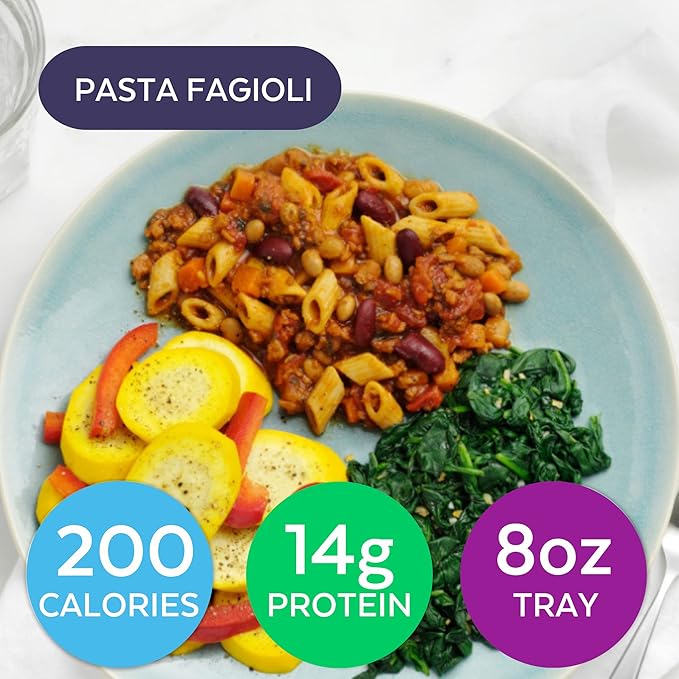 HMR Vegetarian Entrée Pack | Pre-packaged Lunch or Dinner to Support Weight Loss | Pack of 6 Ready to Eat Meals | 10-14 grams of Protein per Entrée | Low Calorie Food | 8oz Servings per Meal-FlexoryFit