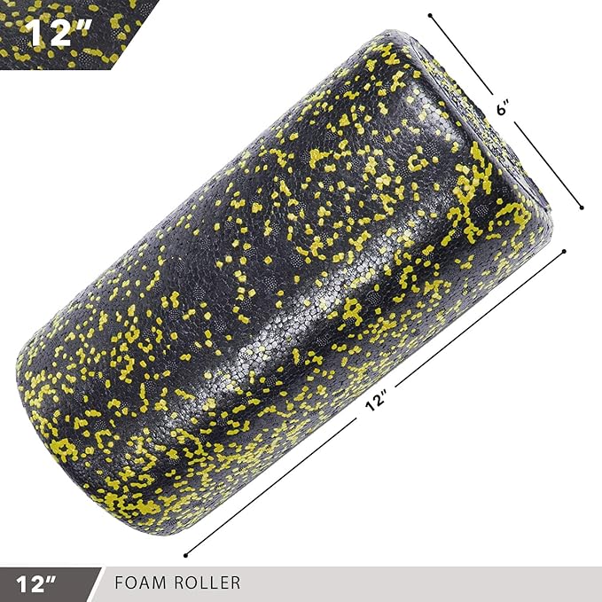 High-Density Round Foam Rollers - 4 Size and 8 Color Options - Massage Rollers for Stretching, Deep Tissue and Myofascial Release-FlexoryFit