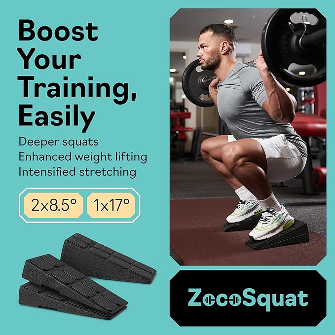Squat Wedge - Squat Wedge Block 520 LBS Weight Capacity - Slant Board for Calf Stretching - Calf Stretcher Slant Board - yoga blocks-FlexoryFit